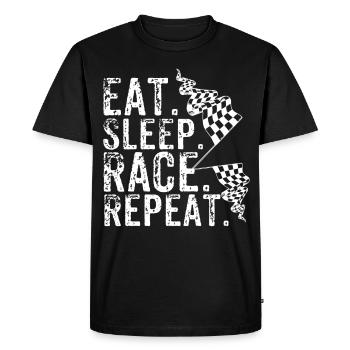 Motorsport Car Racing Racing Tuning Voiture de sport - T-shirt Premium bio Homme - noir - Devant - Nico (187cm)
