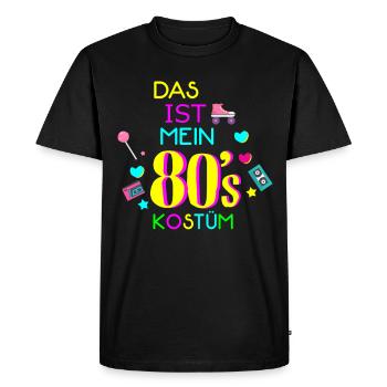 80 - T-shirt Premium bio Homme - noir - Devant - Nico (187cm)