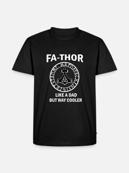 Father's Day Papa Fathor - Men's Premium Organic T-Shirt - black