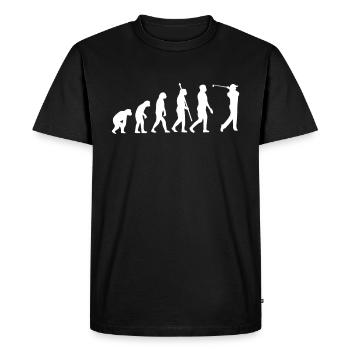 Golfer Golf Evolution Golfing Golfer Gift - Men's Premium Organic T-Shirt - black - Front - Nico (187cm)