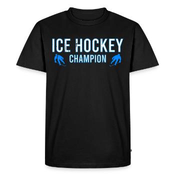 Hockey sur glace Vintage Jeux de hockey sur glace - T-shirt Premium bio Homme - noir - Devant - Nico (187cm)