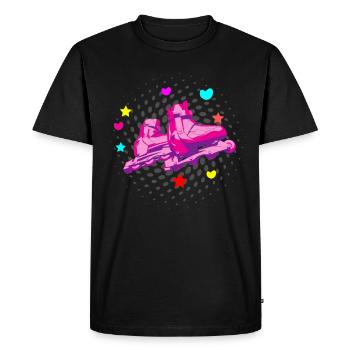 patins - T-shirt Premium bio Homme - noir - Devant - Nico (187cm)