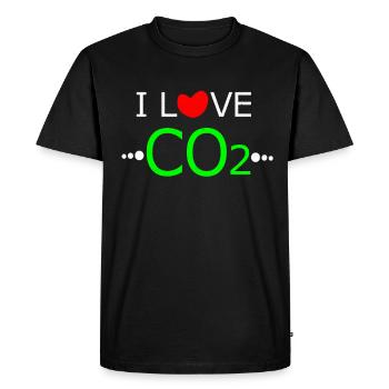 J'adore les changements climatiques liés aux chauffeurs diesel anti-verts au CO2 - T-shirt Premium bio Homme - noir - Devant - Nico (187cm)