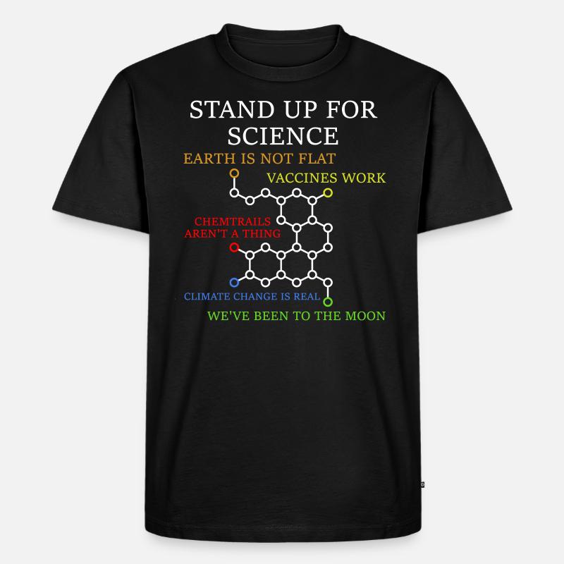Stand up for Science Wissenschaft Nerd Geschenk - Männer Premium Bio T-Shirt - Schwarz