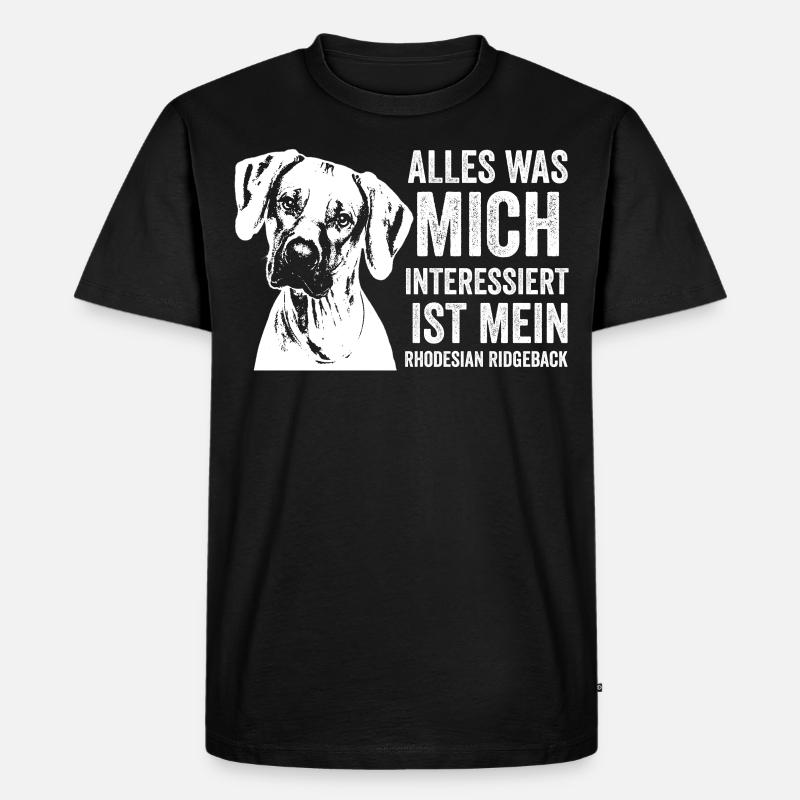 Rhodesian Ridgeback Hunderasse - Männer Premium Bio T-Shirt - Schwarz