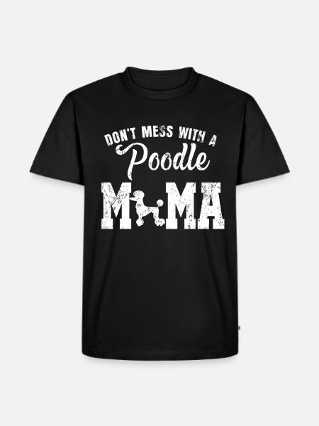 Pudel Mutter Geschenk - Männer Premium Bio T-Shirt - Schwarz