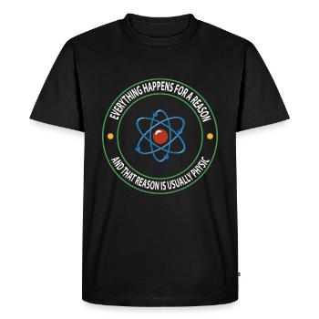 Physics Science Science gift - Men's Premium Organic T-Shirt - black - Front - Nico (187cm)