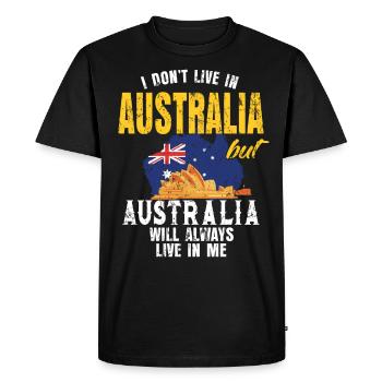 Cadeau vacances drapeau australie - T-shirt Premium bio Homme - noir - Devant - Nico (187cm)