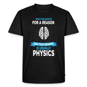 Physics Science Science gift - Men's Premium Organic T-Shirt - black - Front - Nico (187cm)