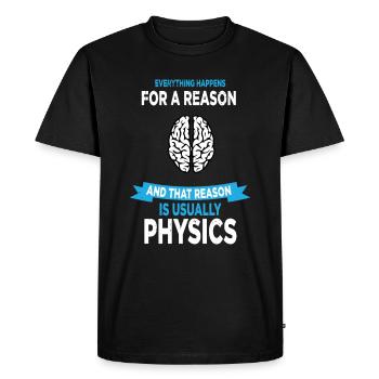 Physics Science Science gift - Men's Premium Organic T-Shirt - black - Front - Nico (187cm)