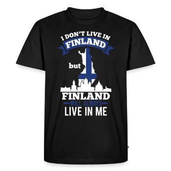 Vacances en Finlande - T-shirt Premium bio Homme - noir - Devant - Nico (187cm)