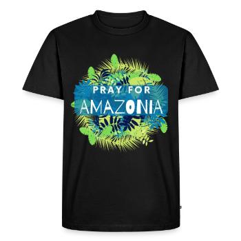 Priez pour Amazon Save Amazonia Lungs of the Earth - T-shirt Premium bio Homme - noir - Devant - Nico (187cm)