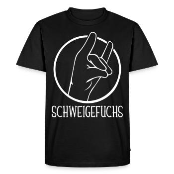 Schweigefuchs enseignant - T-shirt Premium bio Homme - noir - Devant - Nico (187cm)
