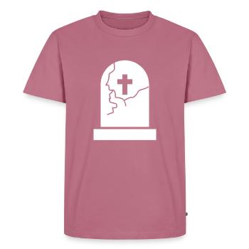 Tombeau cimetière tombe - T-shirt Premium bio Homme - mauve - Devant - Nico (187cm)