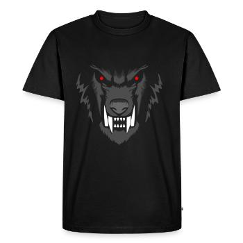 Werewolf Werewolf Head Werewolf Wolf Man - Men's Premium Organic T-Shirt - black - Front - Nico (187cm)