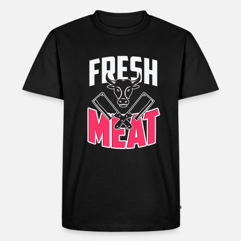 Schlachter Metzger Beruf Geschenk - Männer Premium Bio T-Shirt - Schwarz