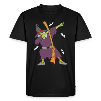 Sorcière DAB Witch Dabbing Balai de sorcière - T-shirt Premium bio Homme - noir - Devant - Nico (187cm)