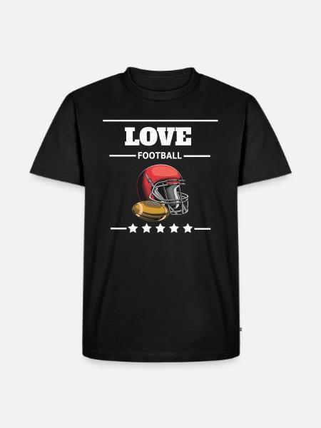 American Football - Männer Premium Bio T-Shirt - Schwarz
