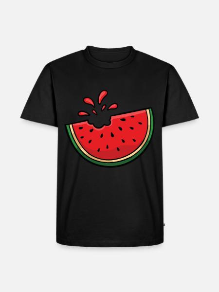 Watermelon melon fruit lovers gift - Men's Premium Organic T-Shirt - black
