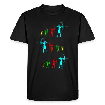 Archer tir à l'arc cadeau de chasse à l'arc - T-shirt Premium bio Homme - noir - Devant - Nico (187cm)