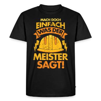 Electrician Master Construction Worker - Men's Premium Organic T-Shirt - black - Front - Nico (187cm)