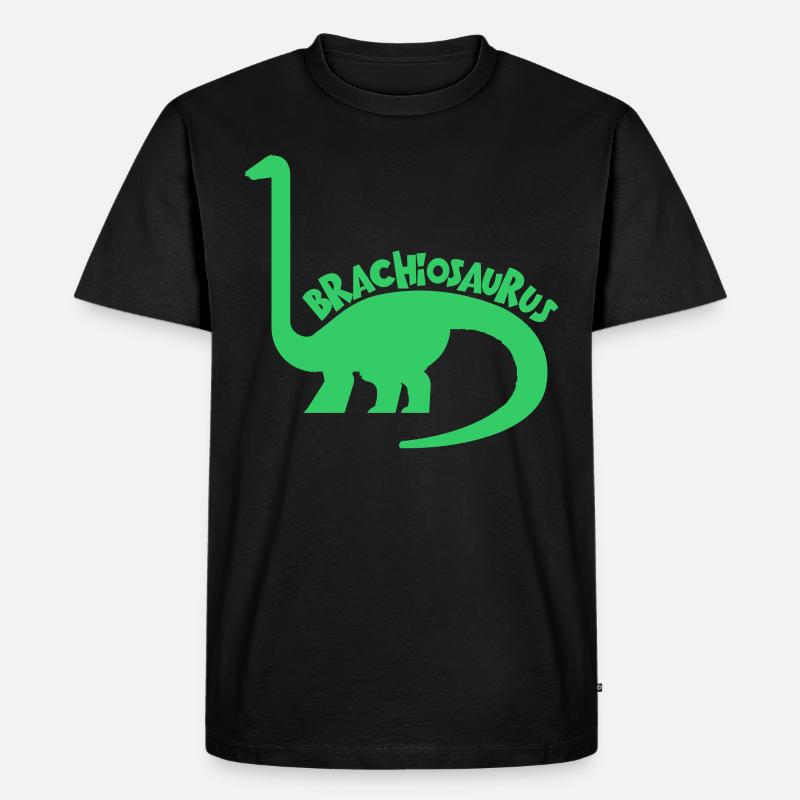 Dino Dinosaurier Tier Geschenk - Männer Premium Bio T-Shirt - Schwarz