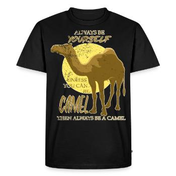 Cadeau animal de chameau - T-shirt Premium bio Homme - noir - Devant - Nico (187cm)