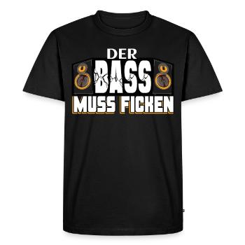 Techno la basse doit baiser - T-shirt Premium bio Homme - noir - Devant - Nico (187cm)