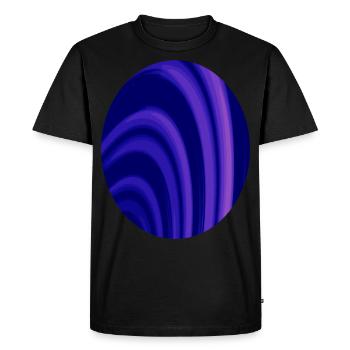 Anneaux fractaux ovales - T-shirt Premium bio Homme - noir - Devant - Nico (187cm)