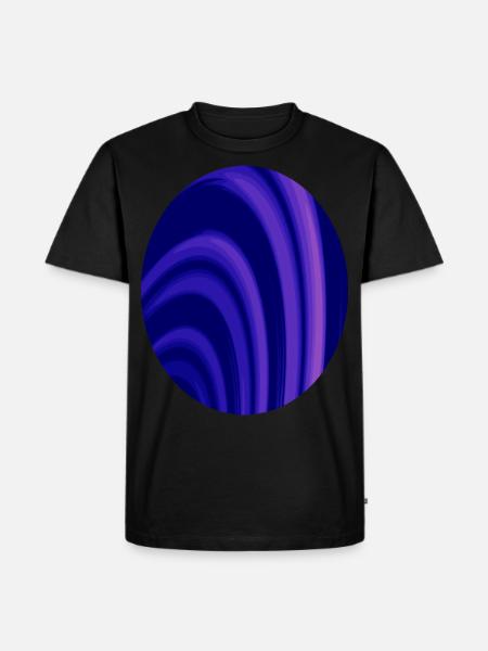 Fractal rings oval - Men's Premium Organic T-Shirt - black