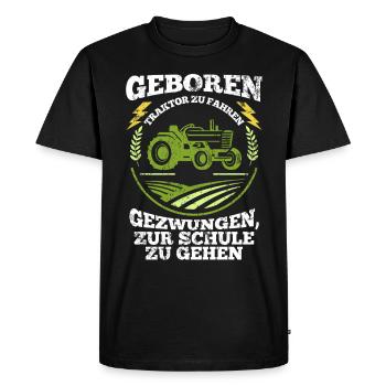 Tractor Vehicle - Men's Premium Organic T-Shirt - black - Front - Nico (187cm)