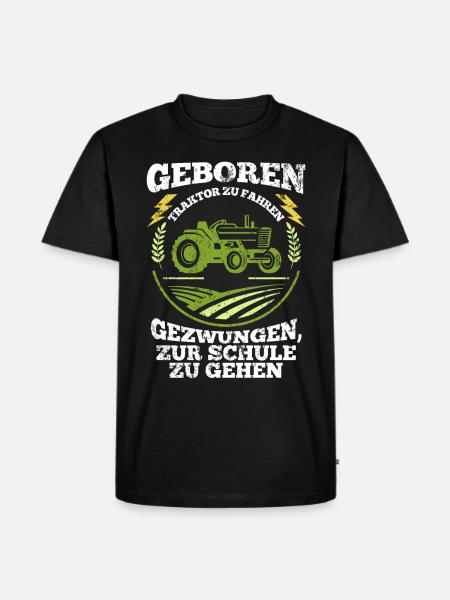 Traktor Fahrzeug - Männer Premium Bio T-Shirt - Schwarz