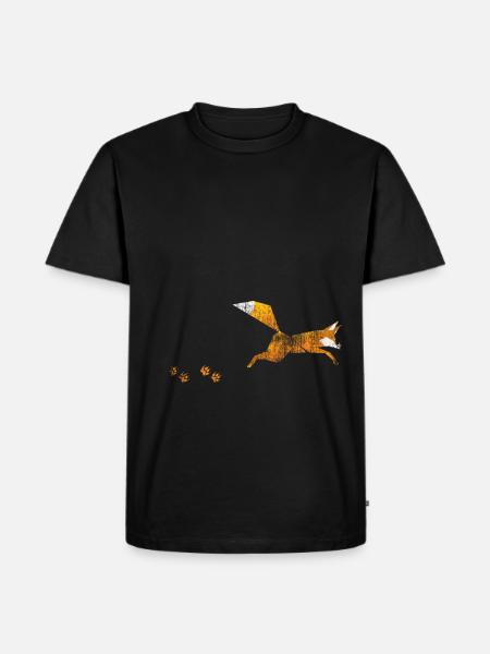 Fuchs Tier Geschenk - Männer Premium Bio T-Shirt - Schwarz