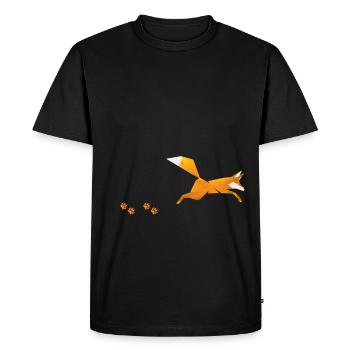 Fox animal gift - Men's Premium Organic T-Shirt - black - Front - Nico (187cm)