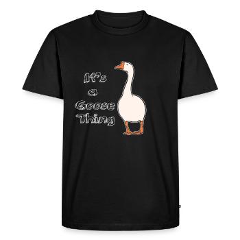 Cadeau animal d'oie - T-shirt Premium bio Homme - noir - Devant - Nico (187cm)