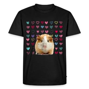 Cadeau animal cochon d'Inde - T-shirt Premium bio Homme - noir - Devant - Nico (187cm)