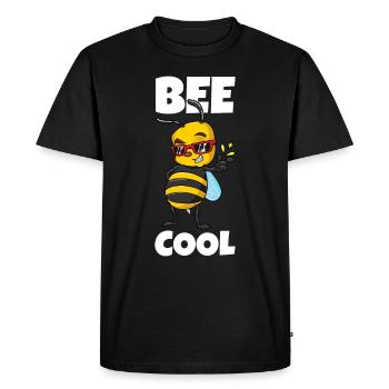 Bee Cool - abeille douce assidue - T-shirt Premium bio Homme - noir - Devant - Nico (187cm)