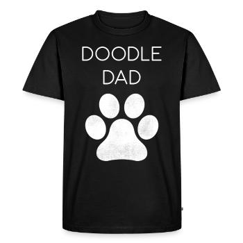 T-shirt d'amant de chien de papa de griffonnage - T-shirt Premium bio Homme - noir - Devant - Nico (187cm)