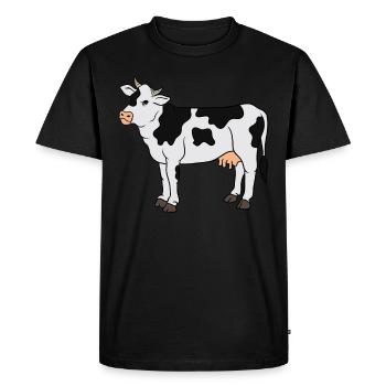 Vache Vaches Farmer Farm Farmer Farmer Gift - T-shirt Premium bio Homme - noir - Devant - Nico (187cm)