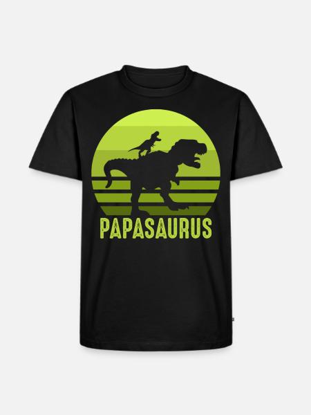 Dinosaurier Museum - Männer Premium Bio T-Shirt - Schwarz
