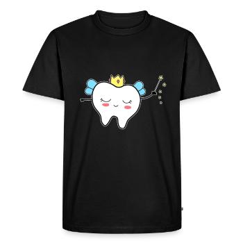 Fée des dents - T-shirt Premium bio Homme - noir - Devant - Nico (187cm)