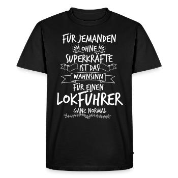Engine driver locomotive - Men's Premium Organic T-Shirt - black - Front - Nico (187cm)