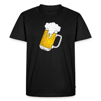 beer - Men's Premium Organic T-Shirt - black - Front - Nico (187cm)