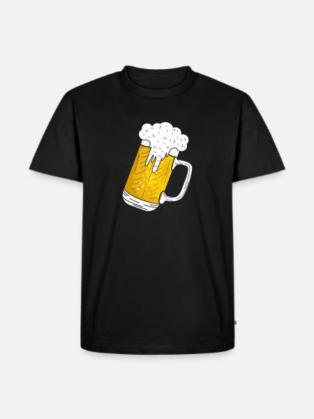 beer - Men's Premium Organic T-Shirt - black