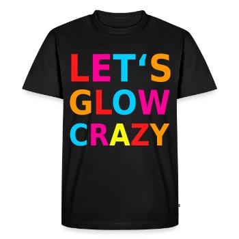 Allumons Crazy Retro Neon Party Blacklight - T-shirt Premium bio Homme - noir - Devant - Nico (187cm)