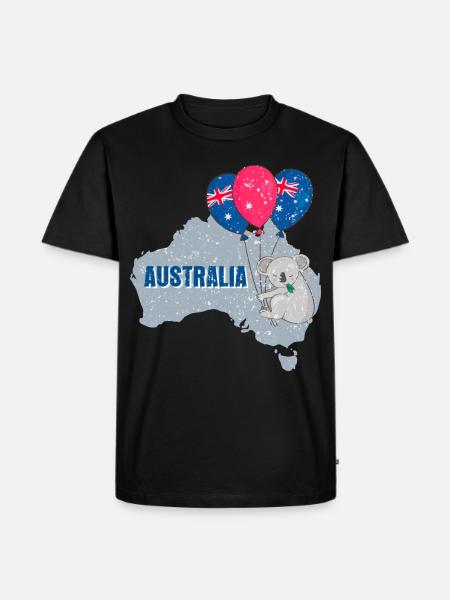 Australia country travel gift - Men's Premium Organic T-Shirt - black