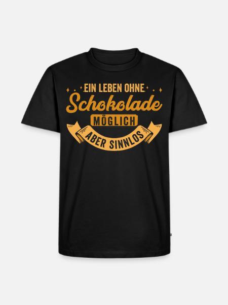 Chocolate addict - Men's Premium Organic T-Shirt - black