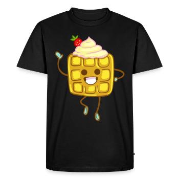 Waffle pancakes pancakes pancakes Sweet - Men's Premium Organic T-Shirt - black - Front - Nico (187cm)
