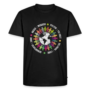 Protection du climat Respect de l'environnement - T-shirt Premium bio Homme - noir - Devant - Nico (187cm)