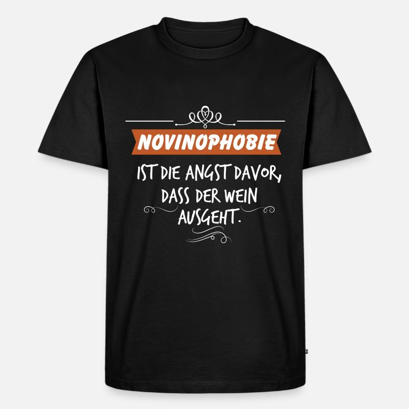 Wein Trinkspruch - Männer Premium Bio T-Shirt - Schwarz